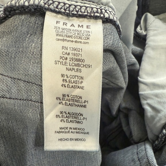 FRAME Le Crop Mini Boot‎ High Rise Raw Hem Jeans Women's Size 30 Denim Dark Wash - Picture 9 of 10